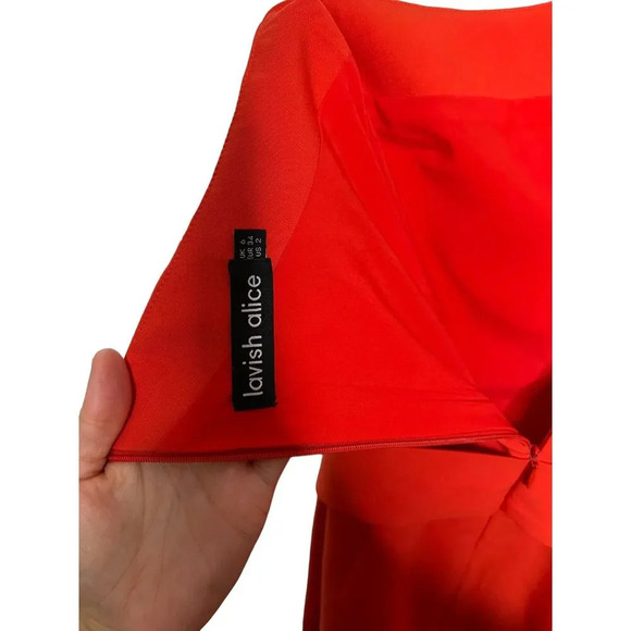 Lavish Alice one shoulder cape jumpsuit SIZE 2 - Picture 8 of 9